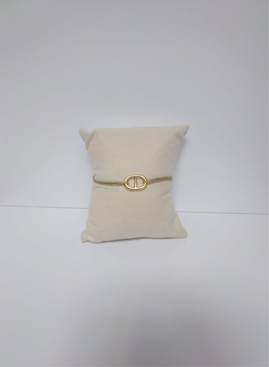 Bracelet cordon maille marine